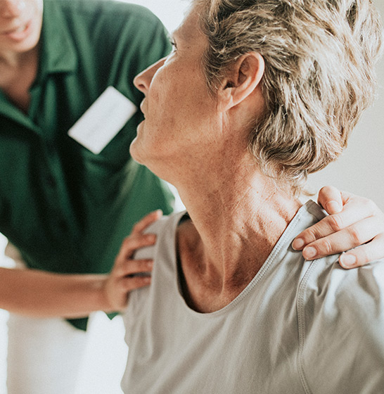 Einfühlsames Gespräch mit der Patientin